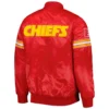 Kansas city chiefs starter red the pick and roll satin varsity jacket 2