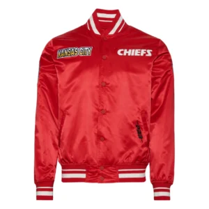 Kansas city chiefs turn it up m satin varsity jacket