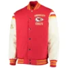 Kansas city chiefs victory formation commemorative full snap varsity jacket 1 1