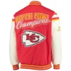 Kansas city chiefs victory formation commemorative full snap varsity jacket 2 1