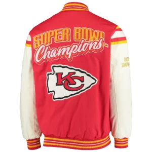 Kansas city chiefs victory formation commemorative full snap varsity jacket 2 1