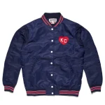 Kansas City Heart Logo Navy Satin Jacket