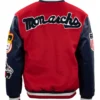 Kansas city monarchs vintage red navy wool leather varsity jacket 2