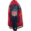 Kansas city monarchs vintage red navy wool leather varsity jacket 4