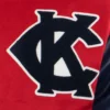 Kansas city monarchs vintage red navy wool leather varsity jacket 5