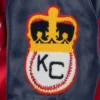 Kansas city monarchs vintage red navy wool leather varsity jacket 6