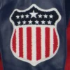 Kansas city monarchs vintage red navy wool leather varsity jacket 7