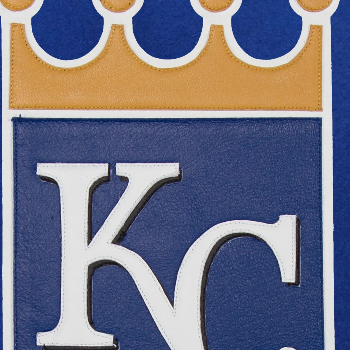 Kansas city royals handcrafted logo wool jacket blue 3