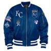 Kansas city royals ma 1 blue bomber varsity jacket