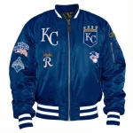 Kansas City Royals Ma-1 Blue satin Jacket
