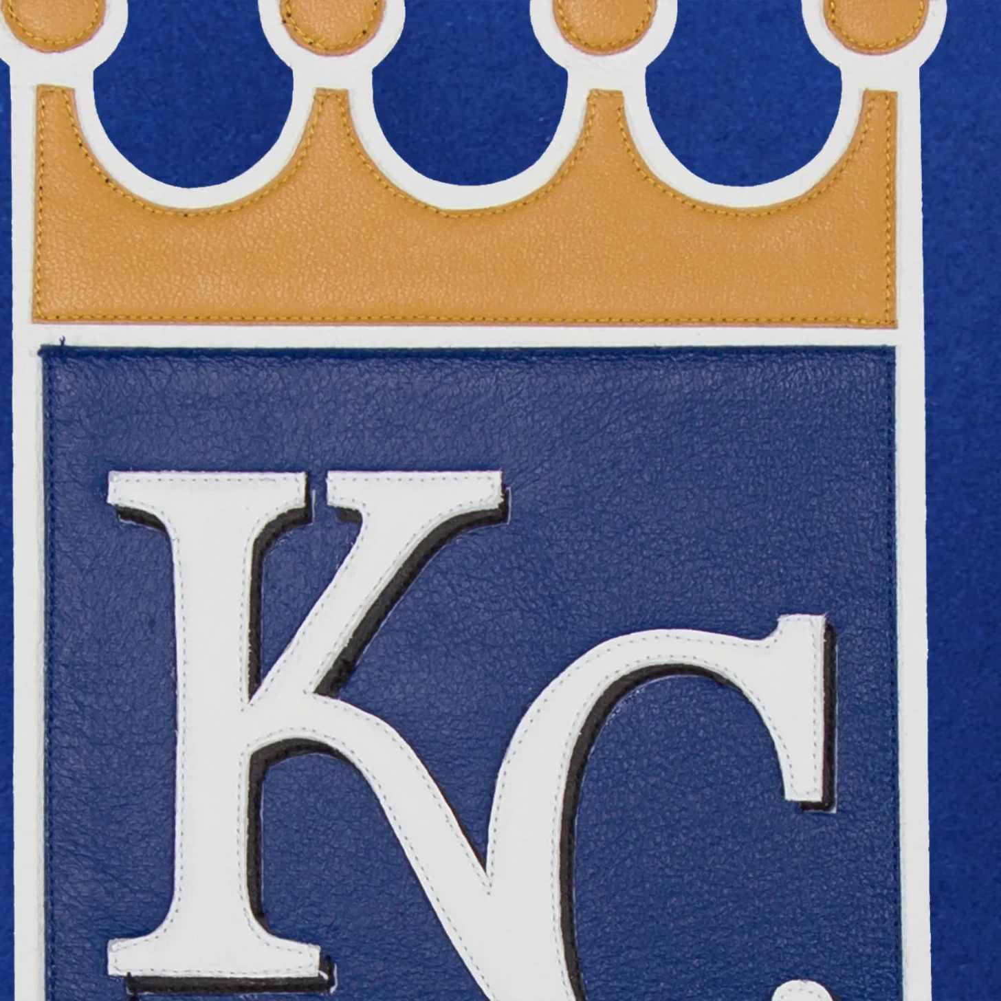 Kansas city royals two tone handcrafted logo wool jacket blue gray 3