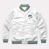 Kansas city wizards striped white satin varsity jacket 1