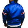 Kansas jayhawks full snap bomber varsity jacket blue 1 1