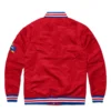 Kansas jayhawks script full snap satin varsity jacket red 1 1