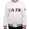 Kansas state cats full snap satin varsity jacket white 1 1