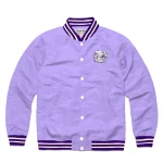 Kansas State Lavender Logo Full-Snap Purple Satin Jacket