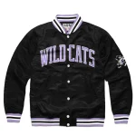 kansas State Wildcats Full-Snap Black Satin Jacket