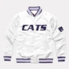 Kansas state wildcats white satin varsity jacket