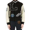 Kenya barris blackaf black and white varsity jacket