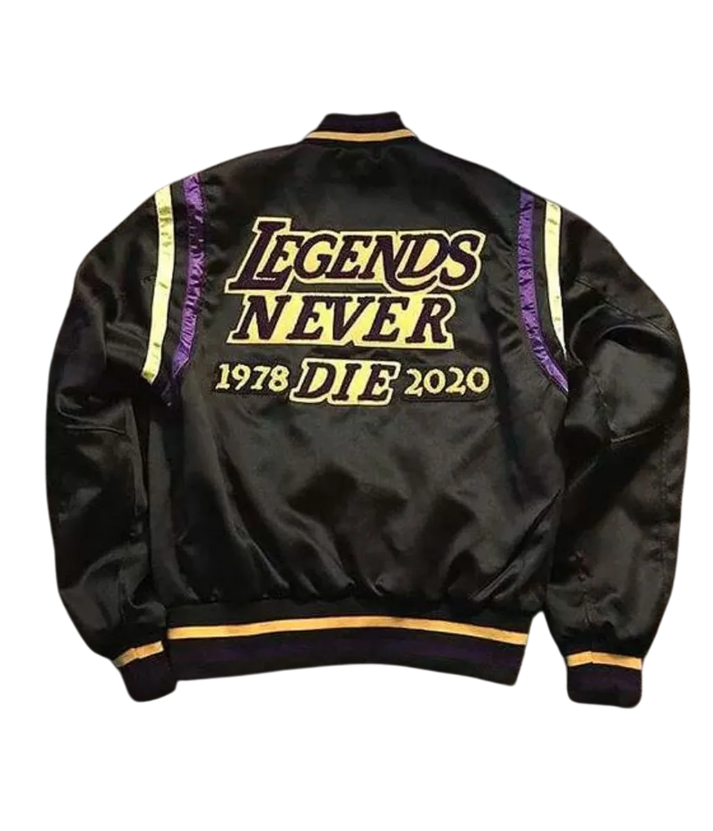 Kobe black jacket back