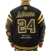Kobe bryant collage la lakers legends black bomber jacket