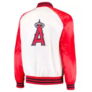 La angels clean up hitter satin varsity jacket