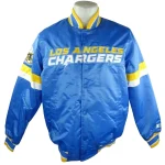 Los Angeles Chargers Home Game Royal Satin Jacket