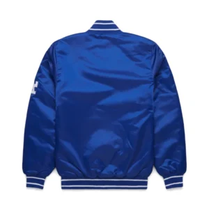 La dodgers 90s throwback blue satin varsity jacket 8