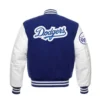 La dodgers blue and white letterman varsity jacket 2