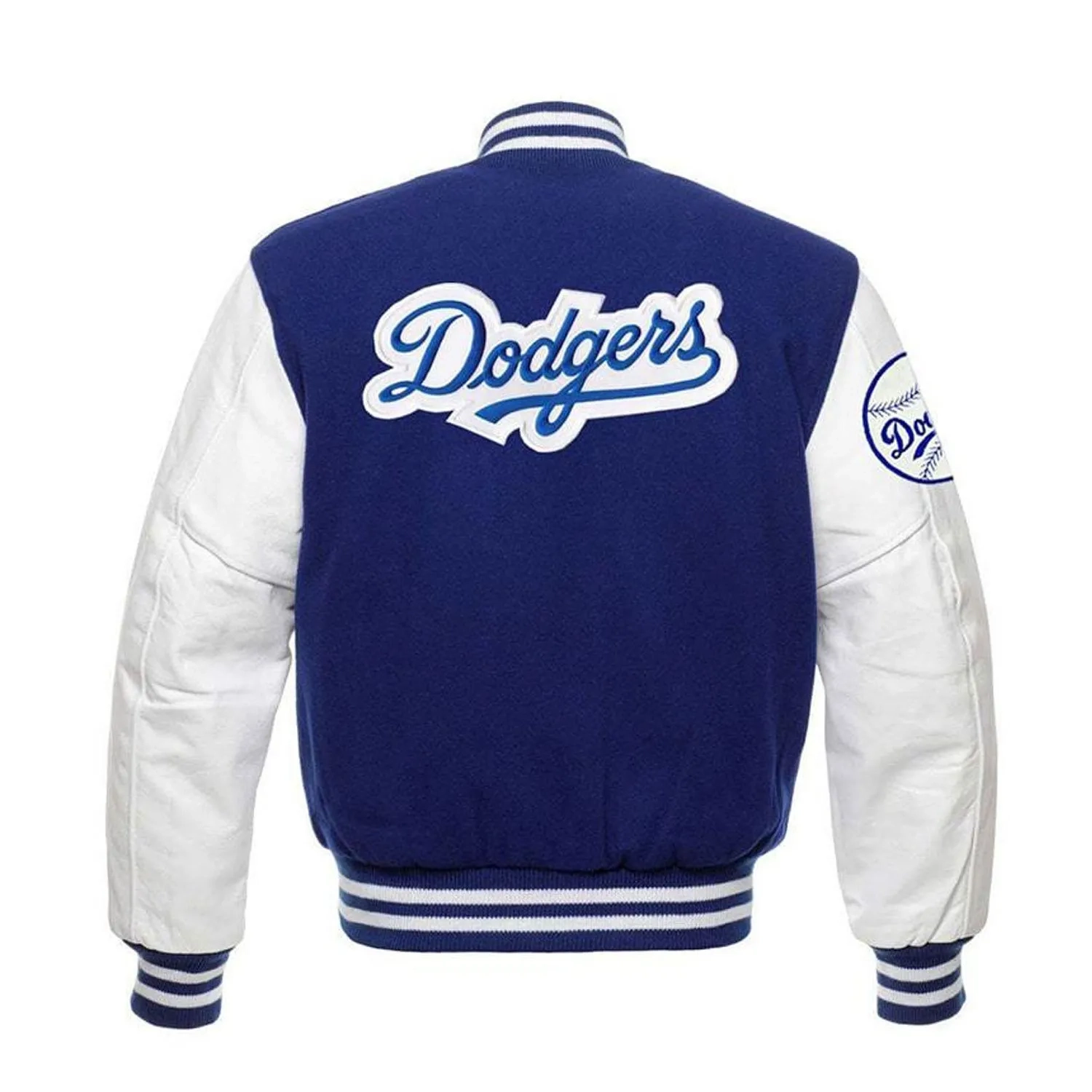 La dodgers blue and white letterman varsity jacket 2
