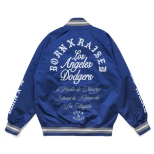 La dodgers born raised royal blue jacket