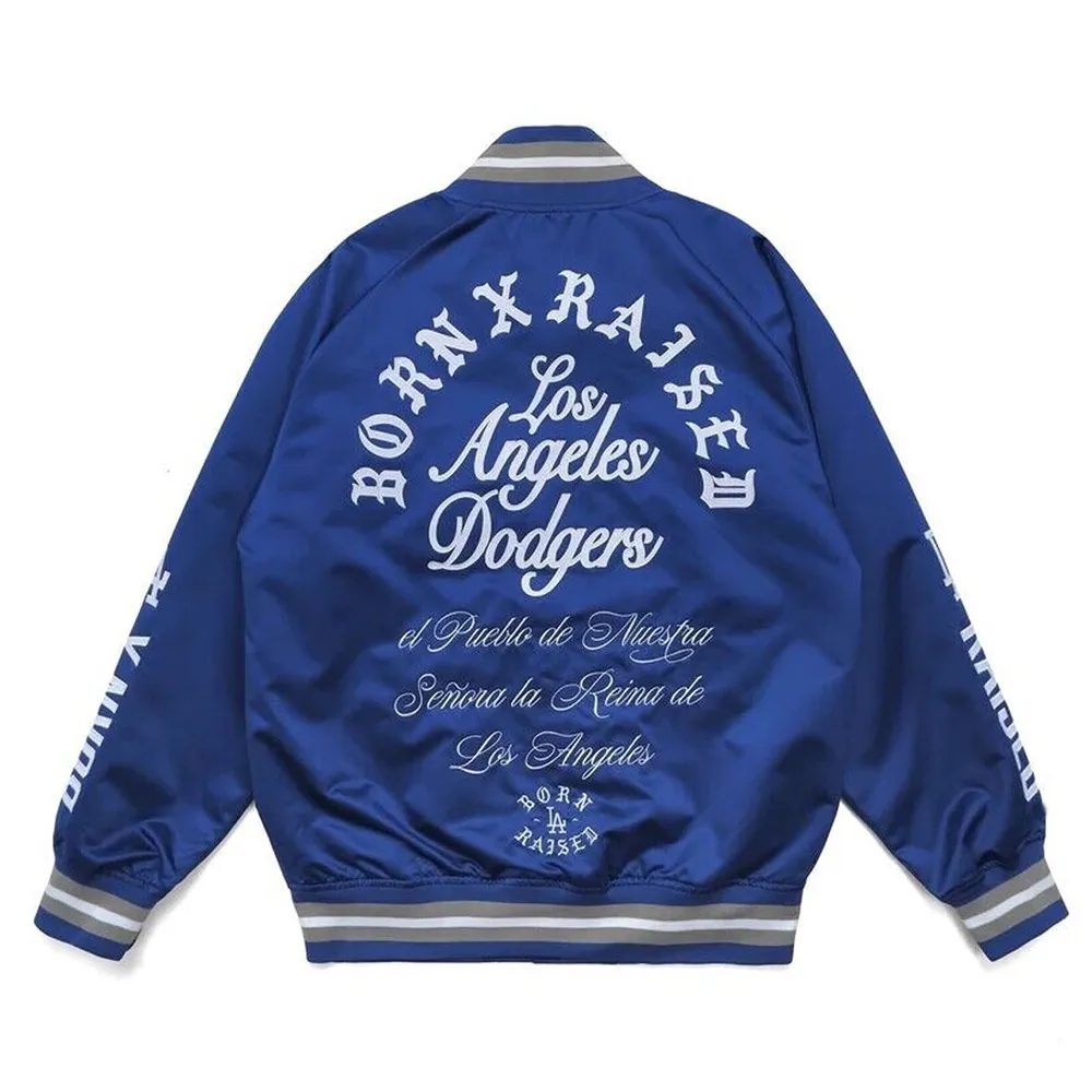 La dodgers born raised royal blue jacket