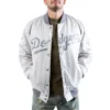 La dodgers silver bomber jacket