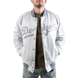 La dodgers silver bomber jacket