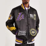Los Angeles Lakers 17X Champions Black Satin Jacket