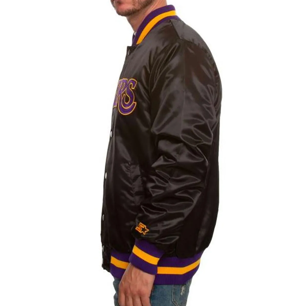 La lakers black bomber jacket
