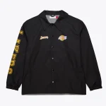 Los Angeles Lakers Coaches Black Satin Jacket