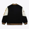 La lakers team history vintage logo black varsity jacket
