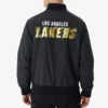 La lakers team script black bomber jacket