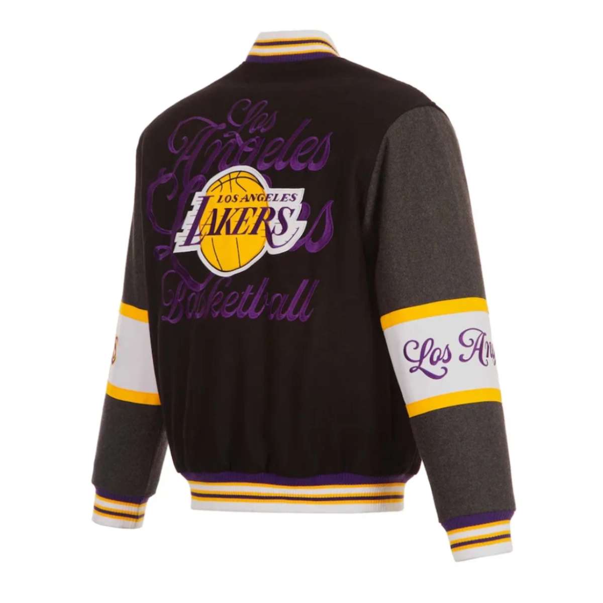 La lakers vintage black and charcoal jacket