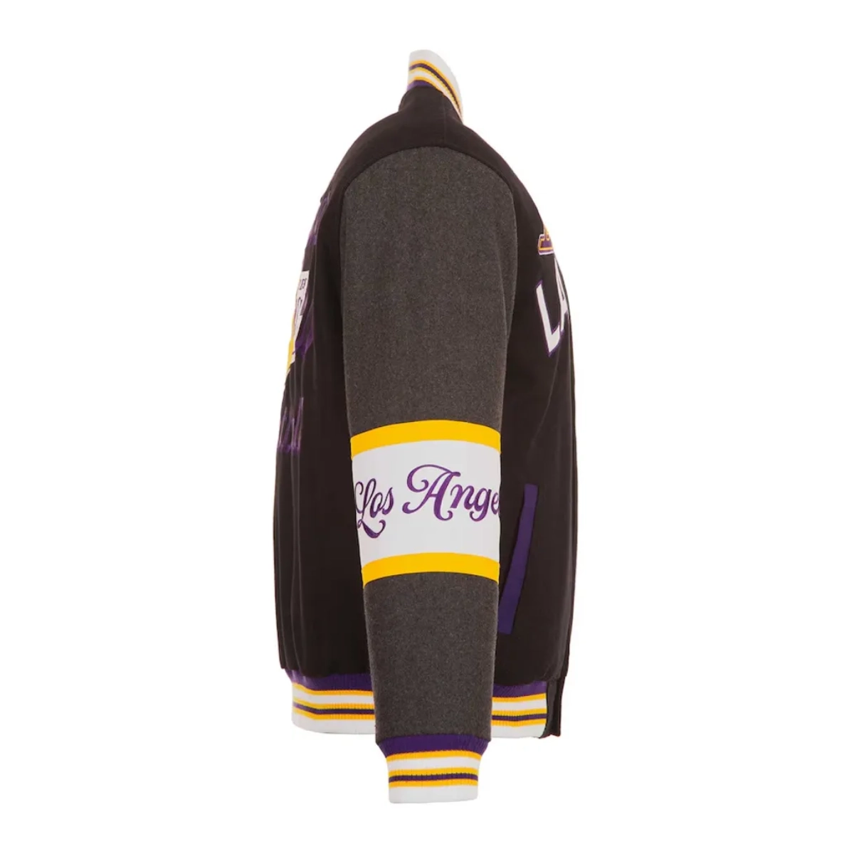 La lakers vintage black wool bomber jacket