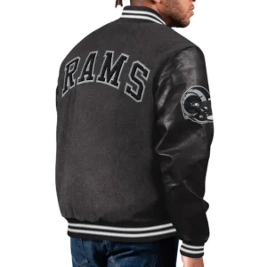La rams first rounder black varsity jacket