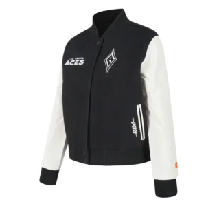 Las vegas aces womens classic essentials wool leather jacket