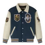 Las Vegas Golden Knights OVO X NHL Navy Wool/Leather Jacket