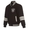 Las vegas raiders black varsity jacket