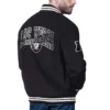 Las vegas raiders blackout corduroy varsity jacket