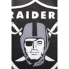 Las vegas raiders full real leather varsity jacket black 4