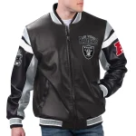 Las Vegas Raiders Full-Zip Black/Grey Leather Jacket