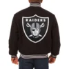 Las vegas raiders handmade wool jacket black 2