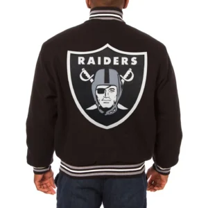 Las vegas raiders handmade wool jacket black 2